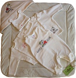 Комплект на выписку "HAPPY BEAR", сметанный Комплект на выписку "HAPPY BEAR", сметанный