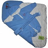 Комплект на выписку из роддома MINI, голубой Комплект на выписку из роддома MINI, голубой